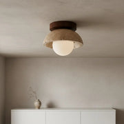 Bjorn Wabi-Sabi Travertine Ceiling Light